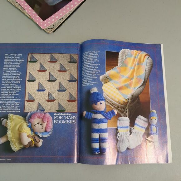 Vintage Craft Magazine Country Handcrafts Bazaar 1988 Knit Crochet Sew Cross Sti - Picture 2 of 4